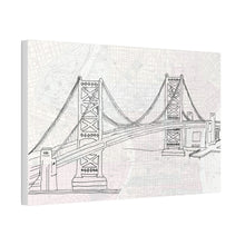 Load image into Gallery viewer, Ben Franklin Bridge Full Color Canvas