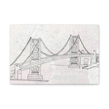 Load image into Gallery viewer, Ben Franklin Bridge Full Color Canvas