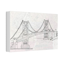Load image into Gallery viewer, Ben Franklin Bridge Full Color Canvas