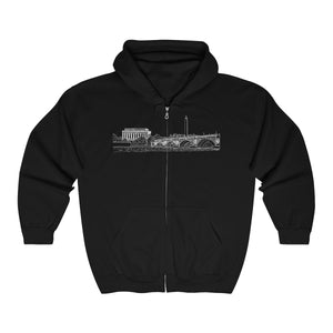 Arlington Memorial Bridge - Unisex Heavy Blend™ Full Zip Hooded Sweatshirt