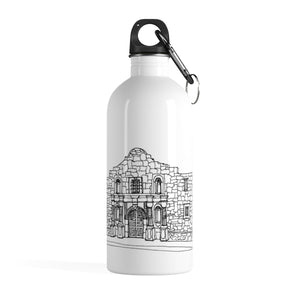 Alamo Chapel - Stainless Steel Water Bottle