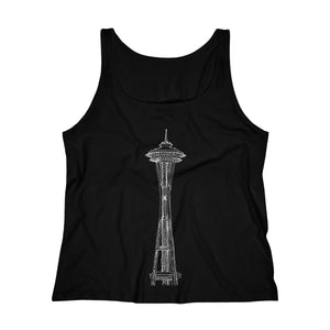 Space Needle - Women's Relaxed Jersey Tank Top