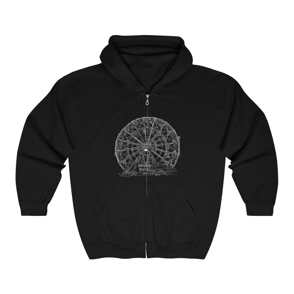 Wonder Wheel - Unisex Heavy Blend™ Full Zip Hooded Sweatshirt