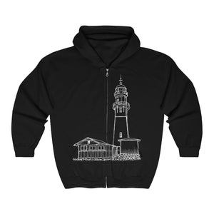 Diamond Head Lighthouse - Unisex Heavy Blend™ Full Zip Hooded Sweatshirt