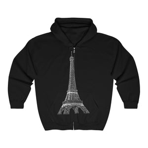 Eiffel Tower - Unisex Heavy Blend™ Full Zip Hooded Sweatshirt