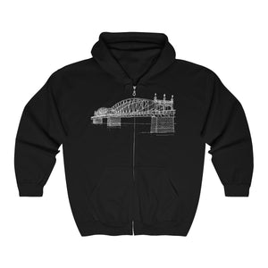 Smithfield Street Bridge - Unisex Heavy Blend™ Full Zip Hooded Sweatshirt