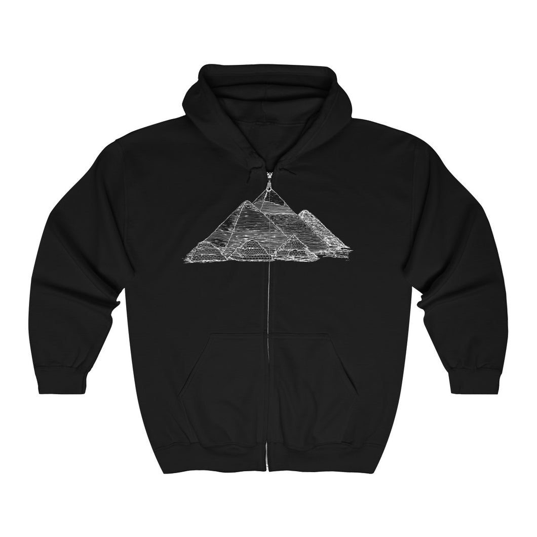 Pyramids - Unisex Heavy Blend™ Full Zip Hooded Sweatshirt