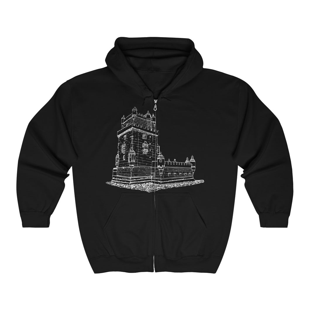 Torre de Belem - Unisex Heavy Blend™ Full Zip Hooded Sweatshirt