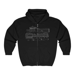 Art Museum & Water Works - Unisex Heavy Blend™ Full Zip Hooded Sweatshirt