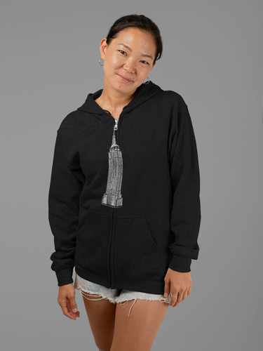 Empire State Building - Unisex Heavy Blend™ Full Zip Hooded Sweatshirt