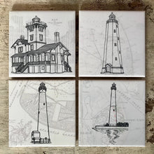 Load image into Gallery viewer, New Jersey Lighthouse Coaster Set
