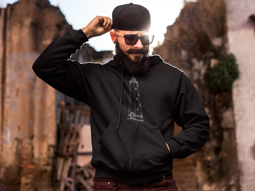 Sandy Hook Light - Unisex Heavy Blend™ Full Zip Hooded Sweatshirt