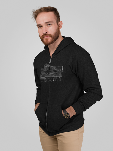 Art Museum & Water Works - Unisex Heavy Blend™ Full Zip Hooded Sweatshirt