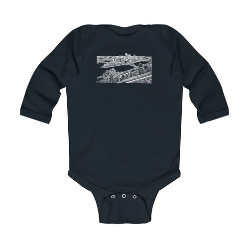 Pittsburgh Skyline - Infant Long Sleeve Bodysuit