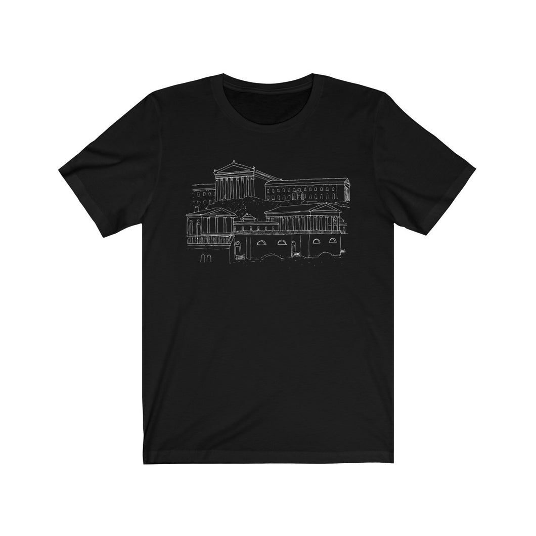 Art Museum & Water Works - Unisex Jersey Short Sleeve Tee