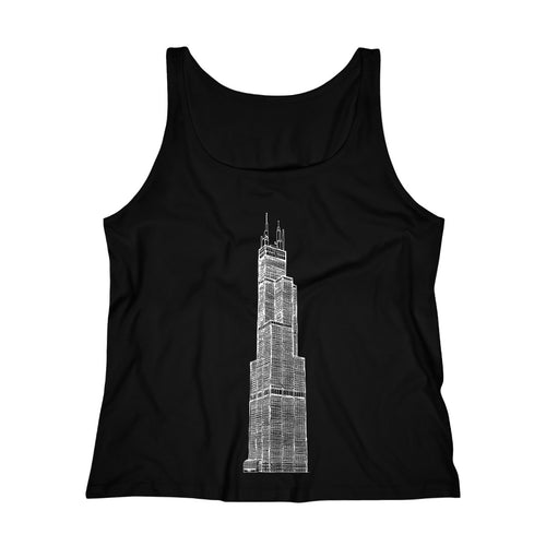 Willis Tower - Women's Relaxed Jersey Tank Top