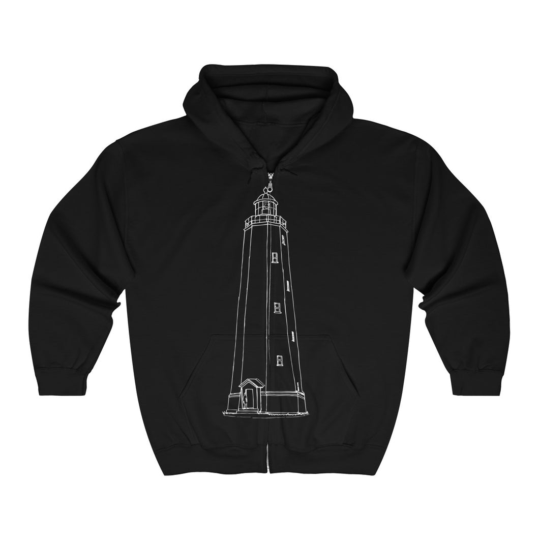 Sandy Hook Light - Unisex Heavy Blend™ Full Zip Hooded Sweatshirt