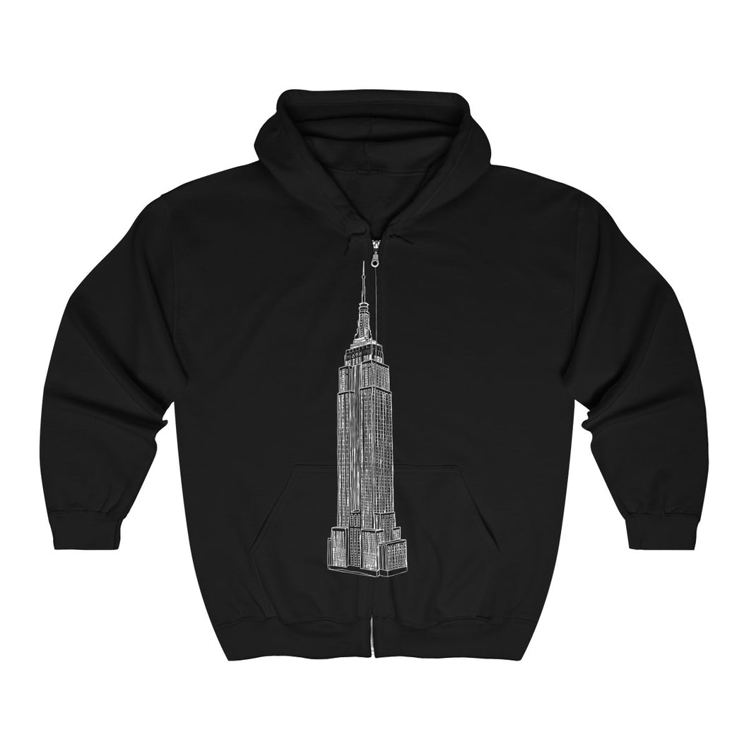 Empire State Building - Unisex Heavy Blend™ Full Zip Hooded Sweatshirt